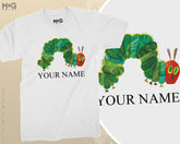Personalised Kids Name Hungry Caterpillar T-Shirt World Book Day Cute Custom Very Hungry Caterpillar Boys/Girls Costume Reading Gift Tee Top